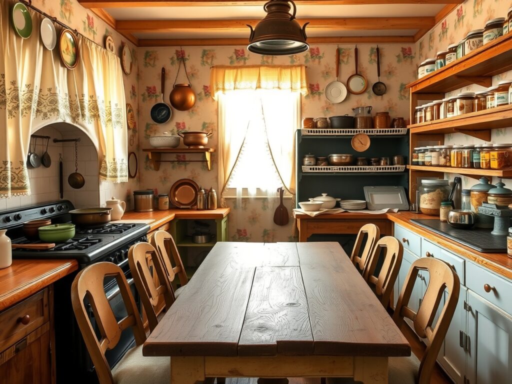 Rustic Kitchen with Vintage Utensils – free AI stock image