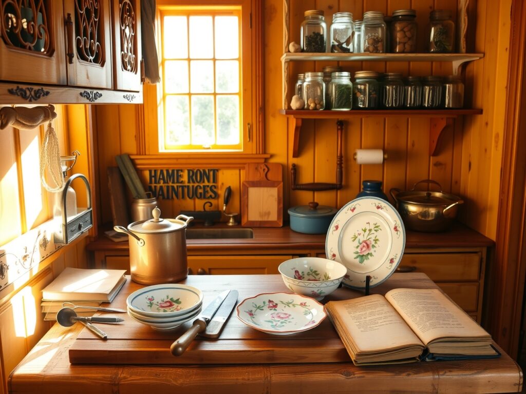 Rustic Vintage Kitchen with Antique Utensils – free AI stock image