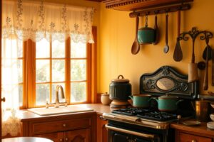 Rustic Vintage Kitchen with Antique Utensils – free AI stock image