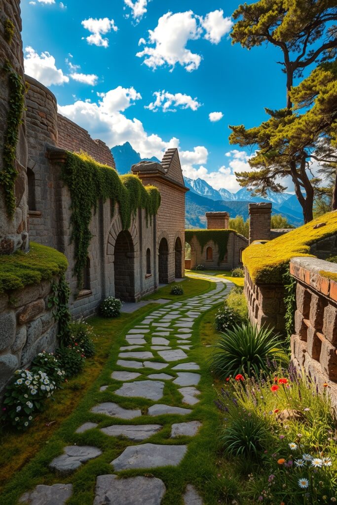 A Scenic Journey Through Ancient Ruins – free AI stock image