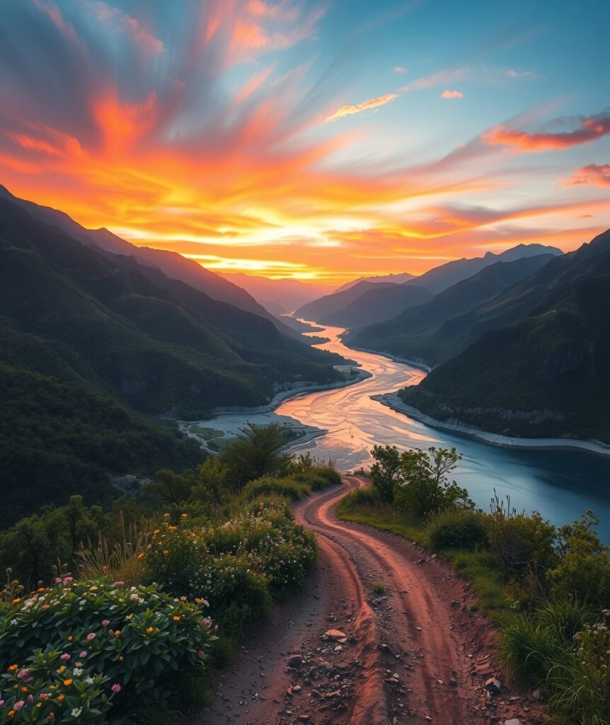 A Scenic Journey Through Serene Landscapes – free AI stock image