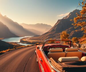 A Scenic Road Trip Through Majestic Landscapes – free AI stock image