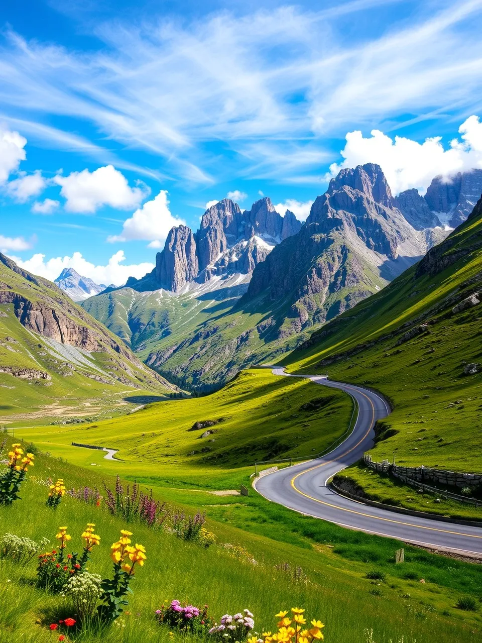 Scenic Road Trip Through Mountain Passes