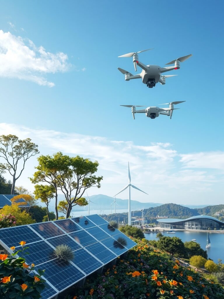 The Seamless Integration of Technology in Nature – free AI stock image