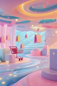 Serene Abstract Shopping Meditative Space – free AI stock image