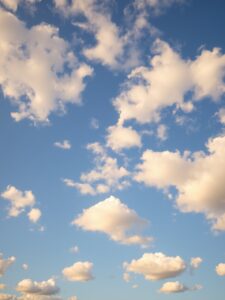 Serene Background of Soft Clouds and Blue Sky – free AI stock image
