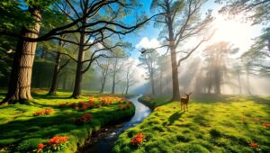 Serene Forest Overhead Perspective – free AI stock image