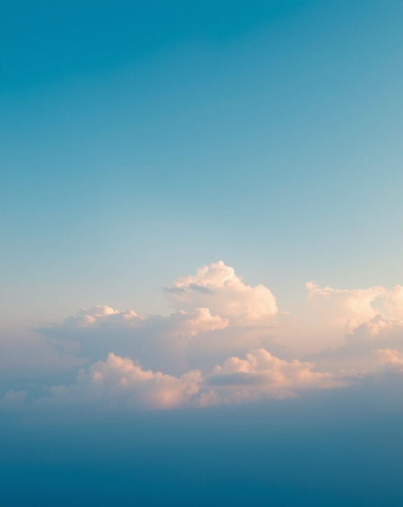 Serene Gradient Sky Background with Clouds – free AI stock image