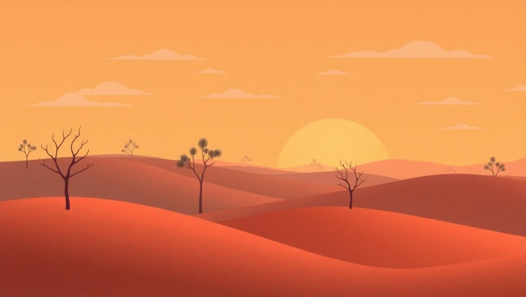 Serene Hills at Sunset – free AI stock image