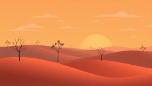 Serene Hills at Sunset – free AI stock image