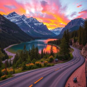 Serene Landscapes of Travel Adventure – free AI stock image
