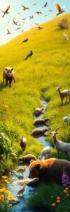 Serene Moment at the Animal Sanctuary – free AI stock image