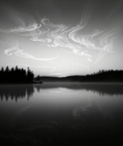 A Serene Monochrome Landscape at Dusk – free AI stock image