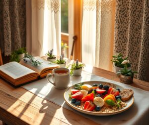 Serene Morning Routine in a Cozy Home – free AI stock image