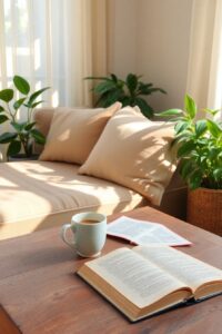 Serene Morning Routine in a Cozy Home – free AI stock image