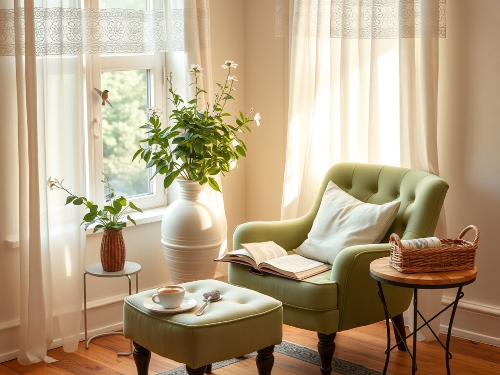 Serene Morning Routine in a Cozy Home – free AI stock image