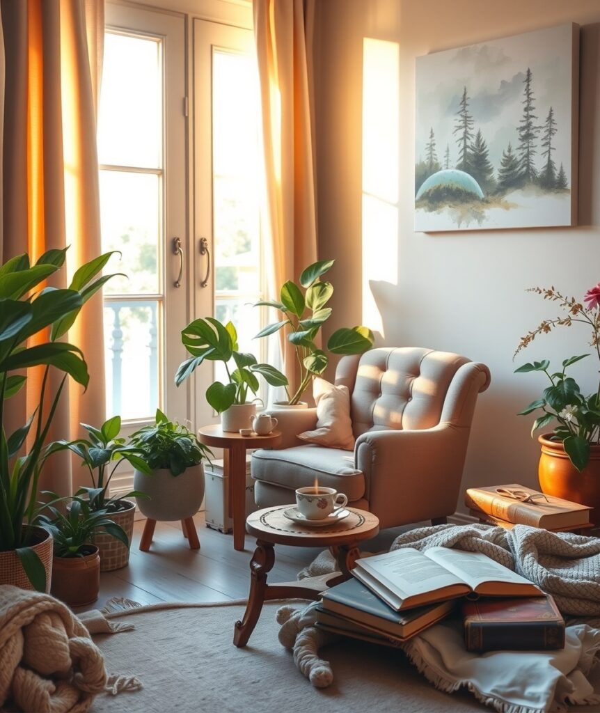 Serene Morning Routine in a Cozy Home – free AI stock image
