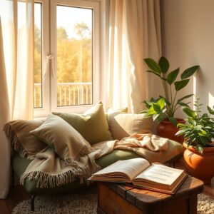 Serene Morning Routine in a Cozy Space – free AI stock image