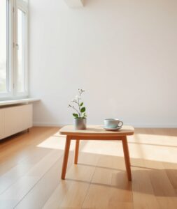 Serene Morning Routine in Minimalist Home – free AI stock image