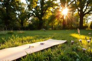 Serene Morning Yoga in Nature – free AI stock image