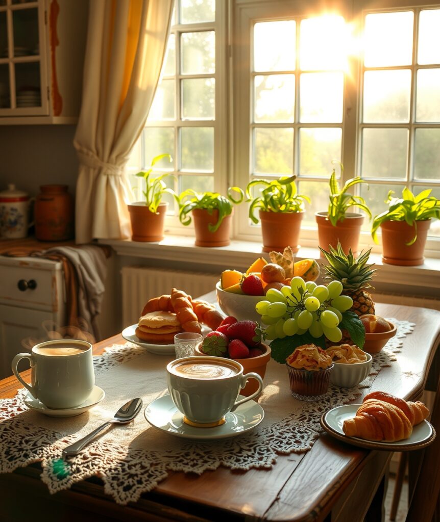 Serene Mornings in a Cozy Kitchen – free AI stock image