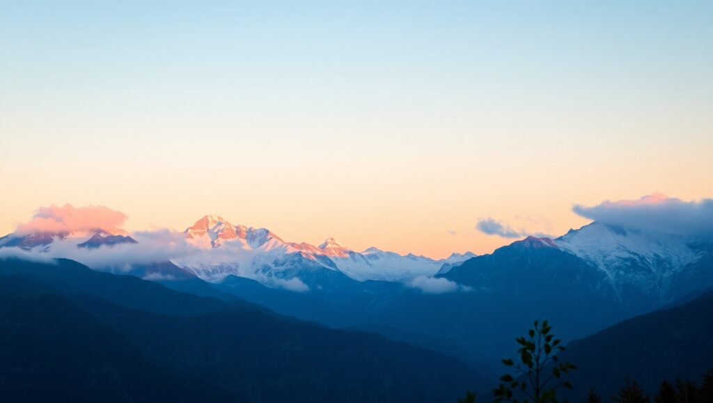 Serene Sunrise in Duotone – free AI stock image