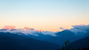 Serene Sunrise in Duotone – free AI stock image