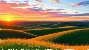 Serene Sunset Over Rolling Hills Dz7 – free AI stock image