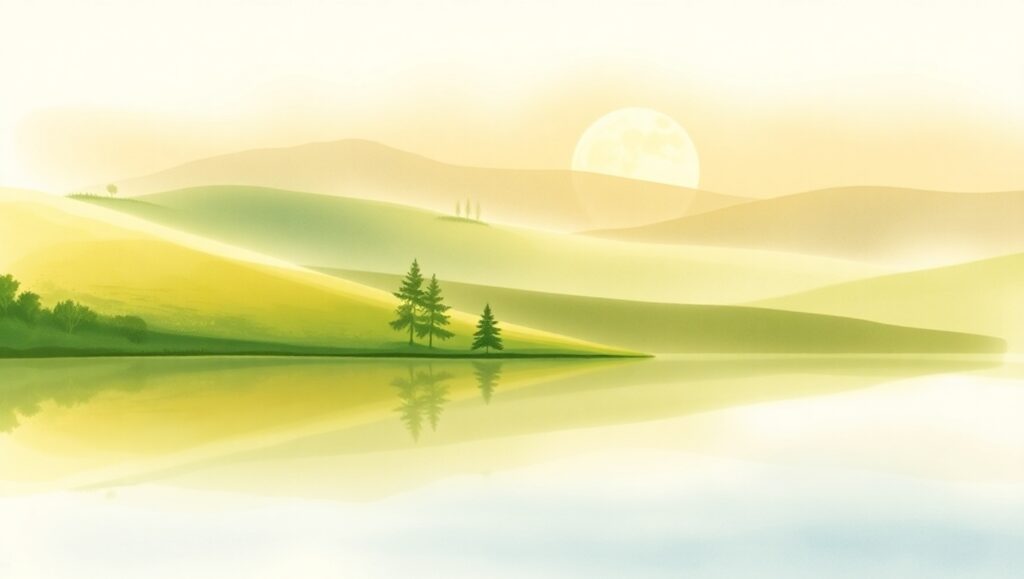 Serene Sunset Over Rolling Hills g8f – free AI stock image