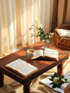 Serenity in a Morning Coffee Ritual – free AI stock image