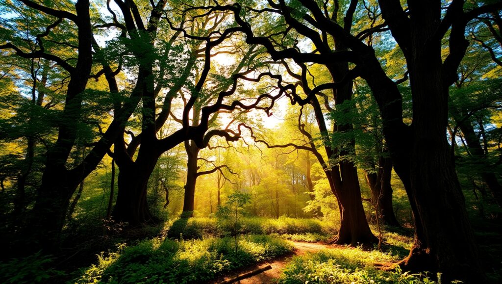 Serenity in the Vibrant Forest – free AI stock image