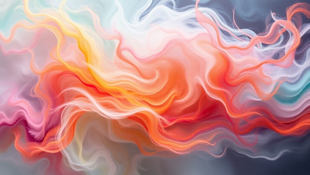 Serenity Meets Chaos in Abstract – free AI stock image