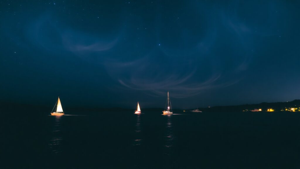 Serenity Under Starry Skies – free AI stock image