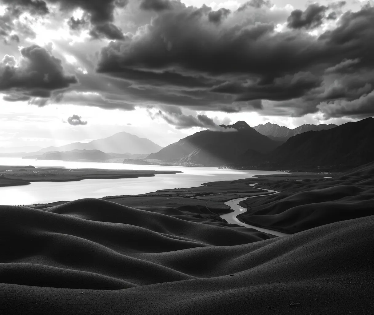 Shades of Black and White Landscape