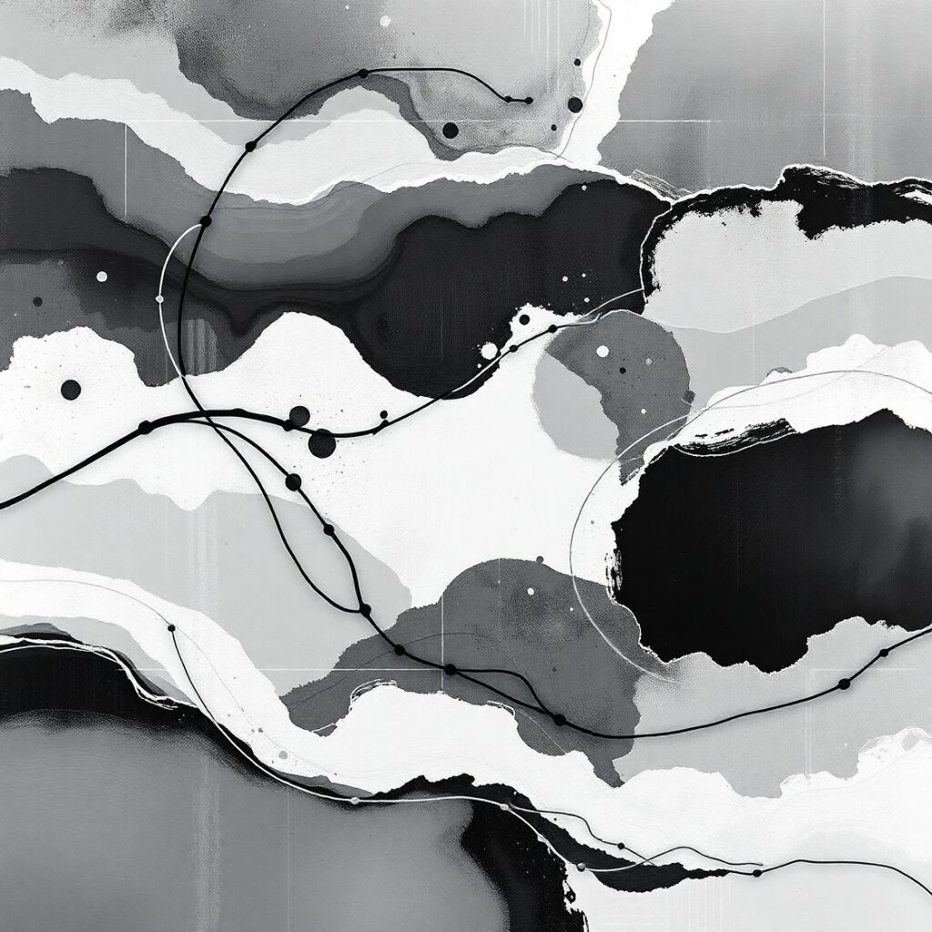 Shades of Gray in Abstract Patterns – free AI stock image