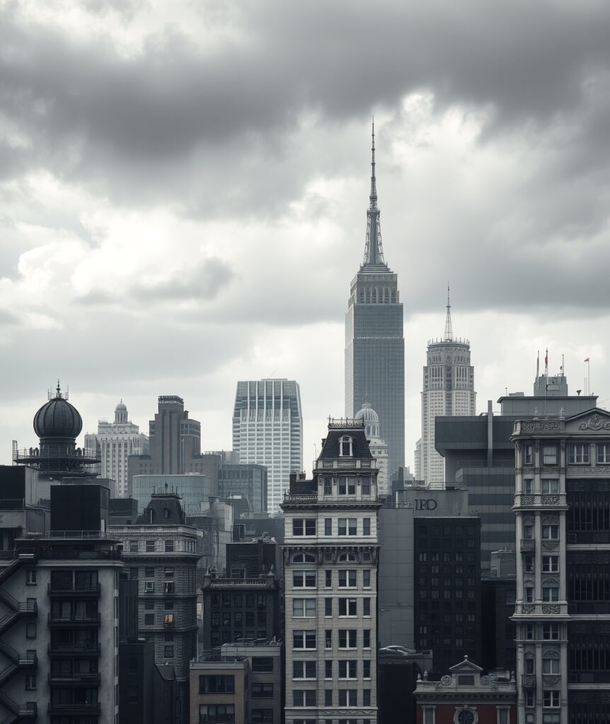 Shades of Gray in Urban Architecture – free AI stock image