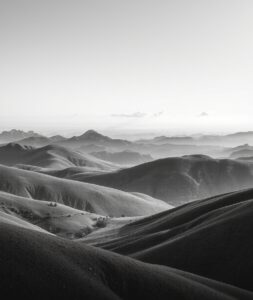 Shades of Grey: A Monochrome Landscape – free AI stock image