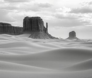 Shades of Grey in a Desert Landscape – free AI stock image