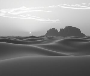 Shades of Grey in a Desert Landscape – free AI stock image