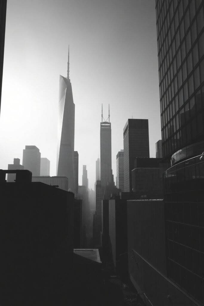 Shades of Grey in Urban Landscapes – free AI stock image