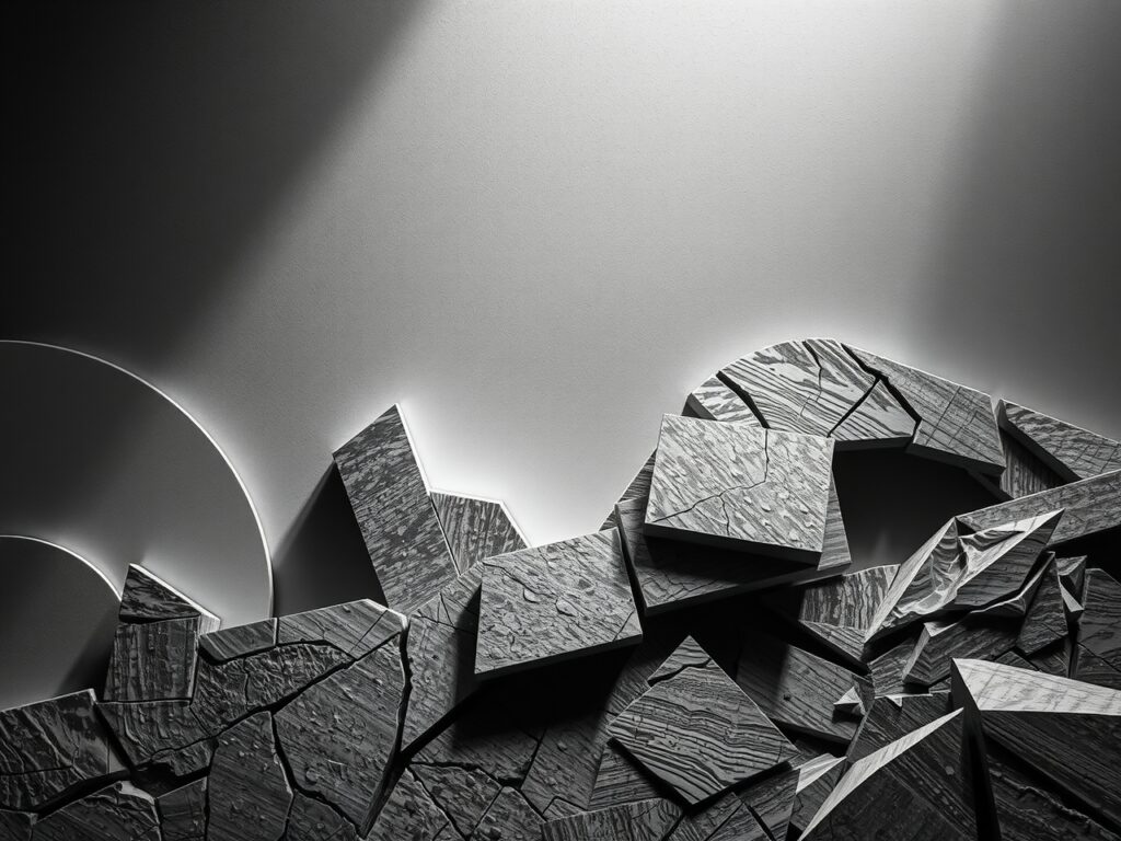 Shadows and Light in Monochrome – free AI stock image