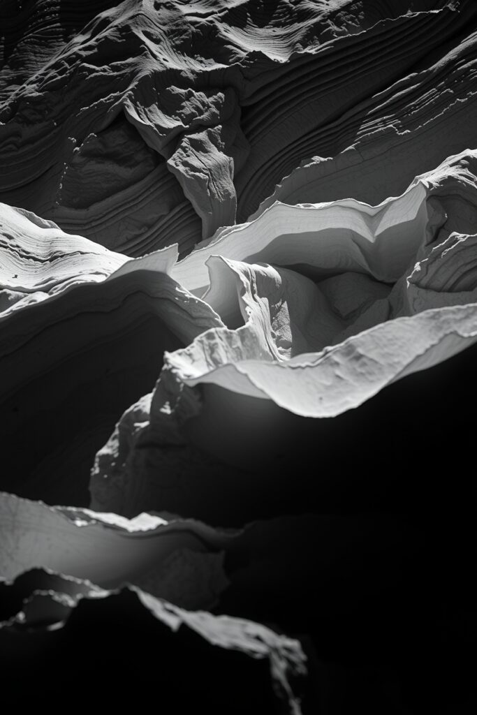 Shadows and Light in Monochrome – free AI stock image