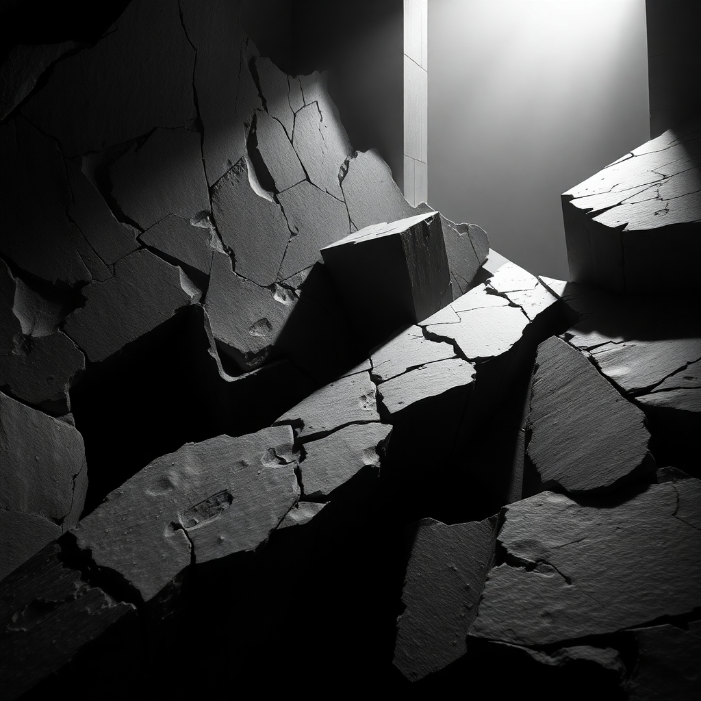 Shadows and Light in Monochrome – free AI stock image