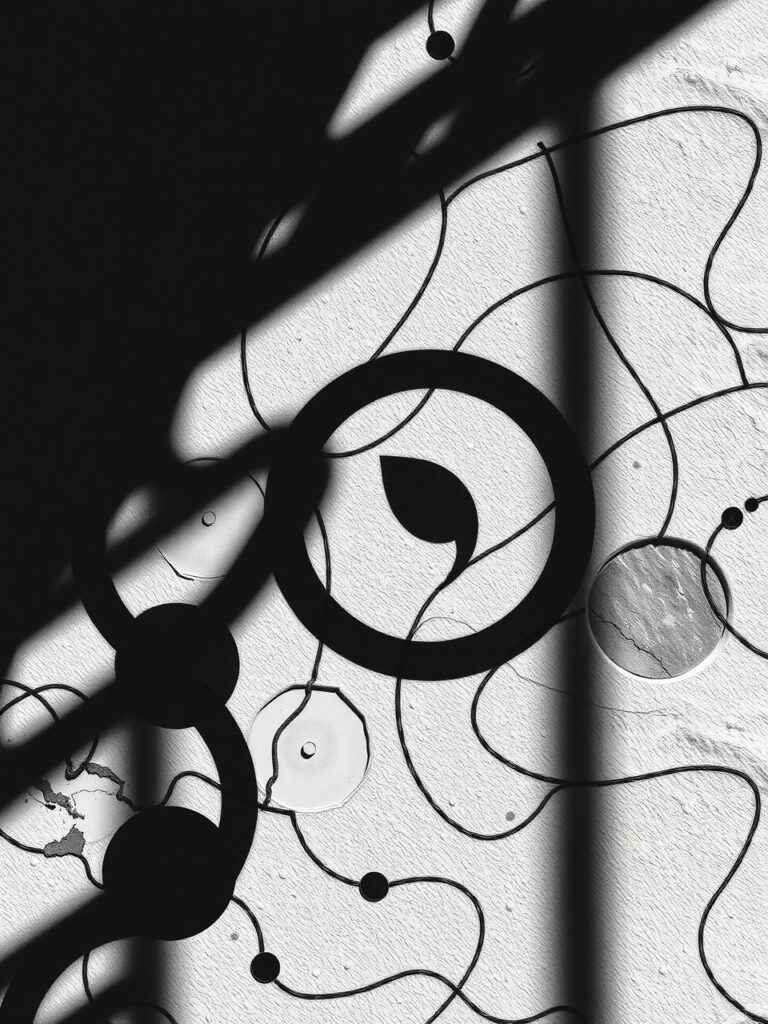 Shadows and Shapes in Monochrome – free AI stock image