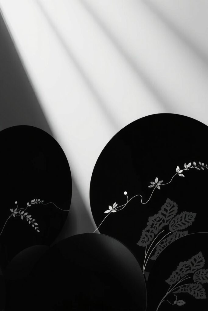 Shadows and Silhouettes in Monochrome – free AI stock image