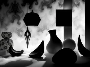 Shadows and Silhouettes in Monochrome – free AI stock image