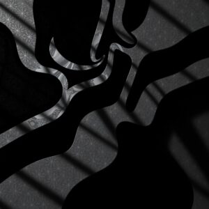 Shadows of Abstract Patterns in Monochrome – free AI stock image
