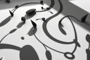 Shadows of Monochrome Forms – free AI stock image