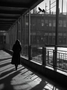 Silent Conversations in Monochrome Tones – free AI stock image
