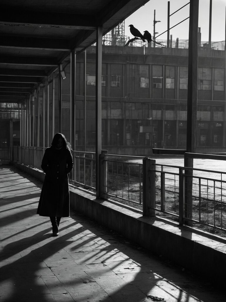 Silent Conversations in Monochrome Tones – free AI stock image